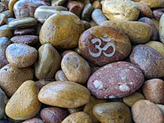 巨石,纹理效果,精神启蒙,圆石,贺卡,彩色背景,简单,禅宗,色彩鲜艳,堆