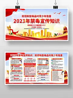 2023年国际禁毒日宣传栏知识海报