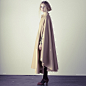 羊绒披风大衣14秋冬新款原创男女式蝙蝠袖宽松超长斗篷羊毛呢外套 设计 2013