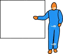 数字 男人 指点 屏幕 白板 蓝色的