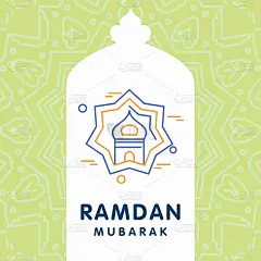 斋月卡里姆矢量背景。书法贺卡设计的快乐斋月穆巴拉克，美丽的穆斯林事件开斋节背景设计