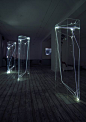 CARLO BERNARDINI, PERMEABLE SPACES 2002-2006, Fiber optic, transparent plexiglass