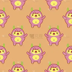 无缝图案与可爱的雪人。矢量图