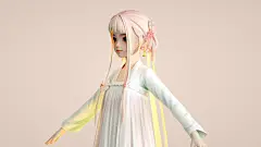 卡通汉服小女孩_小姨妈作品_角色/人物/生物_CG模型网