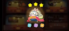 欧美卡通插画风小游戏界面：兔子大冒险