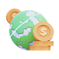 税务文件 3D 图标