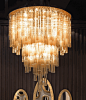 Signature Collection Lighting: Grand Scale Luxury Borosilicate Tubular Glass Cluster Chandelier * 24k Gold Plated Steel & Brass * 21 G9 Lights * H: 120 x Dia: 100 cm * Special Order Design * See Description For Info & Price Guide