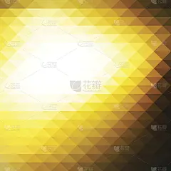 黑黄白成行的三角形背景，正方形