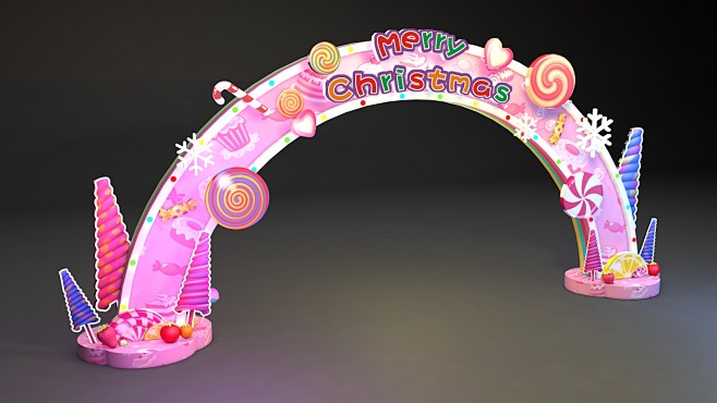 一套糖果美陈设计！！！_C4D作品_菜鸟...