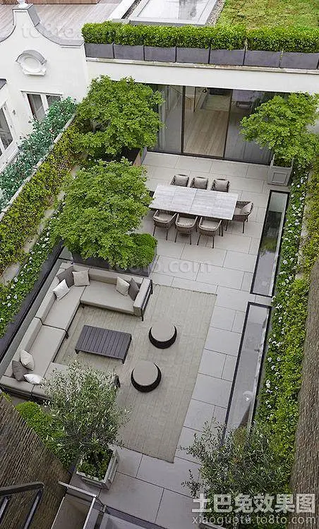现代风格屋顶花园设计效果图-花瓣网