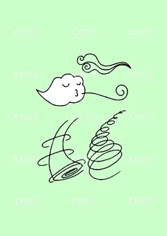 简笔画风云  - 源文件下载【酷图网】矢量,漫画,卡通,简笔画,风云
