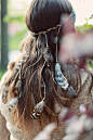 CUSTOM Native Headband with Feathers.