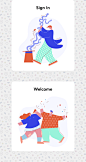 20个有趣网站矢量插图素材 Candy Shop Illustrations :