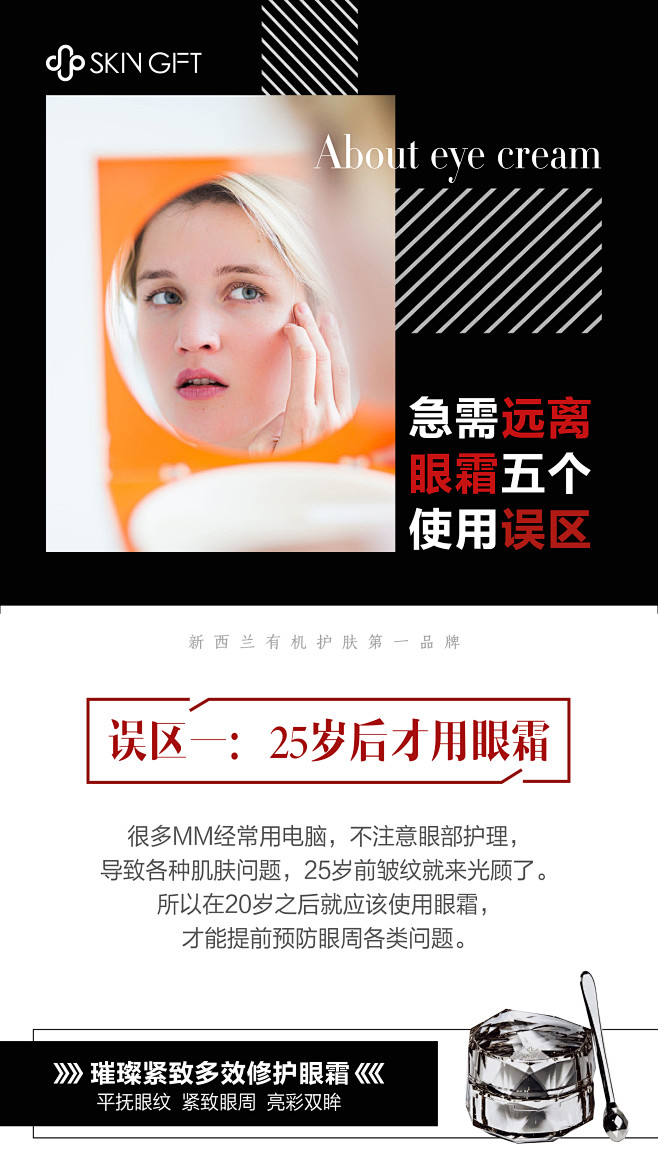 SKNGFT-护肤系列海报——五个眼霜使...