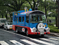 这个校车也太可爱了吧日本幼儿园的接送校车，羡慕孩子们的童年啊啊啊。 ​​​ ​​​​