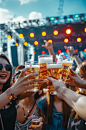 数字艺术啤酒节喝啤酒派对人物摄影图-众图网