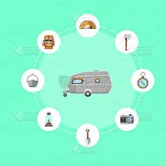 旅游目的地,非都市风光,汽车拖拉房屋,房屋,汽车,图像,公园,设备用品,露营