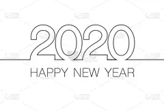 2020,贺卡,新年前夕,模板,绘画插图,文字,矢量,小册子,设计