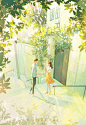 盛夏时光_燃北柒__插画师作品_涂鸦王国gracg.com