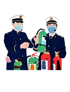 消防员知识文化宣传人物图