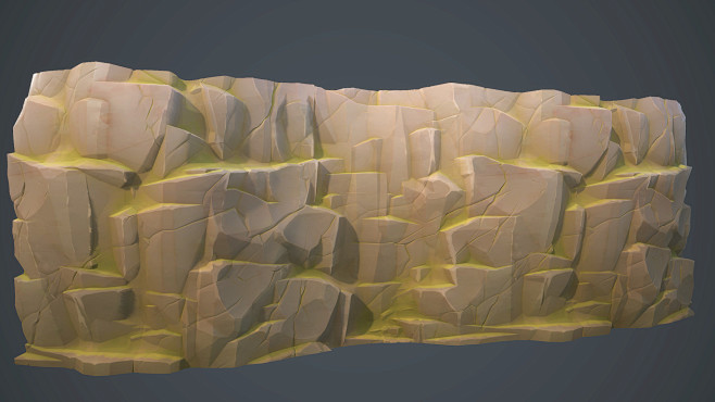 Stylized Rock Cliff,...