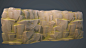 Castle Stone Wall - Substance, Hugo Beyer : Hey guys, here's a new stylized Castle Stone Wall, all substance. Tried to achieve the "painting" brushing, lots of noodling and nudging to get the look.