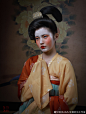 #艾慕造型#
唐代复原装束
        宫乐图仕女

妆发：@琳宝贝wang
摄影：@莫Mo_Makeup
出镜：@遇孤山 ...展开全文c