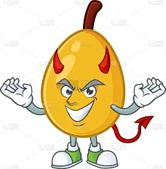 食品,枇杷,恶魔,吉祥物,卡通,可爱的,清新,维生素,瘦身,蹦