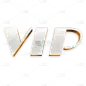 达色立体VIP文字设计元素