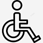 轮椅图标 平面电商 创意素材