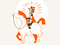 Warrior of Light gaspart gif 2d walk cycle horse animation light warrior