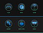 Design of automotive theme Icon graphic smarthome headset score music fleet icon ui
