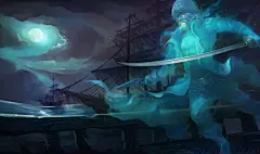 LOI壁纸 S3时期老原画 海洋之灾-普朗克【幽灵船长】