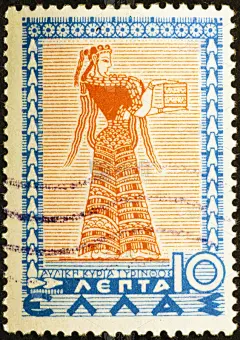 提那雅恩斯,希腊,女人,1937,老年人,古希腊,垂直画幅,考古学,古典希腊