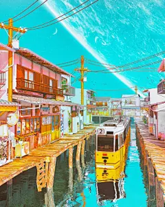 插画#美学##设计##壁纸# 每日灵感分享71期，说起来都吓人。。Beeple一天一张画，坚持画了11年怎么可以如此高产 ​​​​