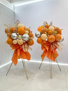 开业花篮，店庆，生日宴都可用 ​独一无二，加醒狮立柱超级有排面#花艺气球派对培训 #气球造型 #气球布置 #开业布置 #店铺氛围布置 #开业花篮 #开业庆典 - 小红书