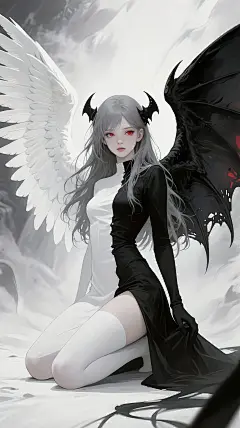 AhCong壁纸：〡ℴℊ〡天使与恶魔壁纸