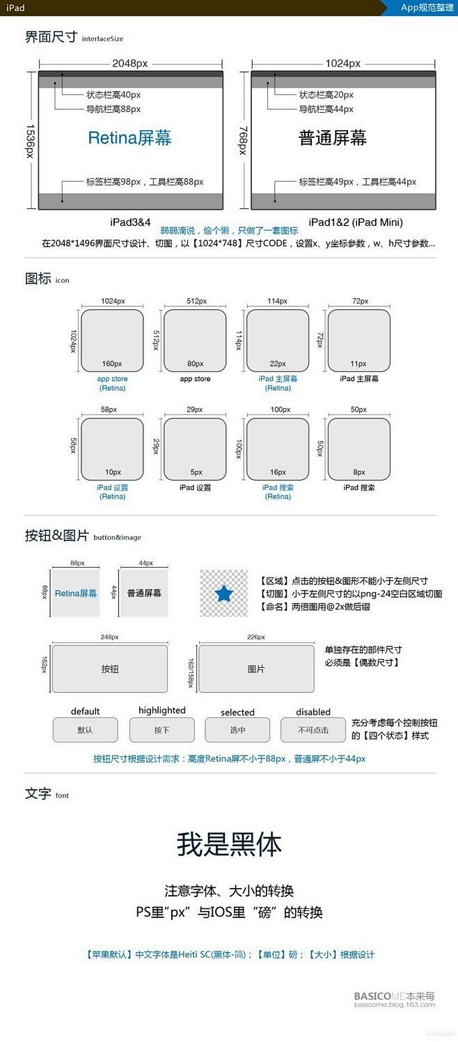 ipd界面尺寸规范 #APP# #iOS...