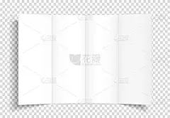 在透明的背景上的一个扉页小册子，明信片的矢量模型。