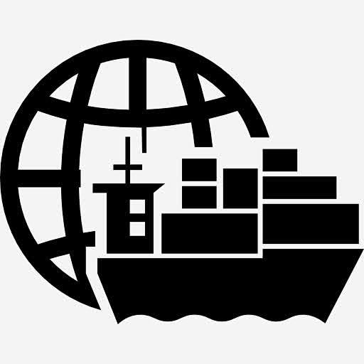 海洋运输船的全球分布图标 https://88ICON.com 船 商务 全球商业 货运 配送 集装箱 海洋