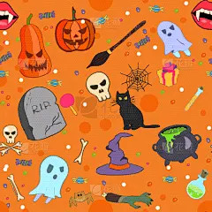 四方连续纹样,卡通,可爱的,华丽的,传统,十月,怪异,几何形状,壁纸