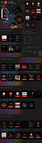 专为IOS苹果手表设计的健身平板和现代UI套件Swissfit Watch App UI KITS
