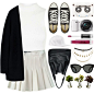 A fashion look from September 2015 featuring Acne Studios, white crop top and white skirt. Browse and shop related looks.