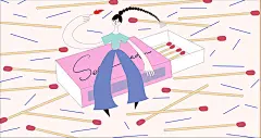 扁平化人物卡通时尚个性女孩插画手绘ps分层设计广告展架海报素材-淘宝网
