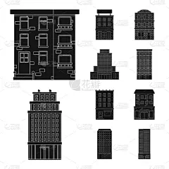isolated object modern and estate sign set of