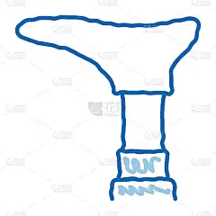 腿部修复工具涂鸦图标手绘插图