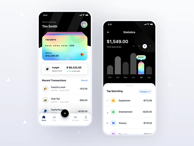 Finance Mobile App analytics bank bank app banking banking app card ...