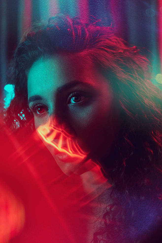 Neon Light Portrait ...