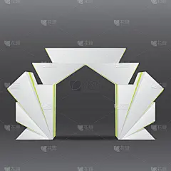 简单的墙展位模型。活动3D渲染展台