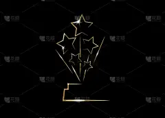 好莱坞奥斯卡电影派对金星颁奖典礼。金星奖图标概念, 剪影雕像图标。影片和戏院标志股票, 学院奖向量被